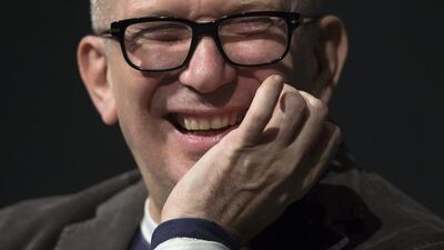 French fashion designer Jean Paul Gaultier holds a press conference ahead of the media opening of his retrospective exhibition at the Grand Palais in Paris, France. Started by the Montreal Museum of Fine Arts in 2011, the exhibition which has toured in cities including Melbourne, Madrid, New York and London is now in its tenth leg and will run in Paris from April 1 to August 3 2015. Ian Langsdon / EPA