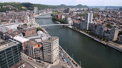 Above, the Meuse river in Belgium, which connects the Rotterdam-Amsterdam-Antwerp port areas to the industrial areas upstream. Belga / Bissap / AFP