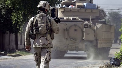 The US said that one soldier was killed and another wounded in northern Iraq. AFP