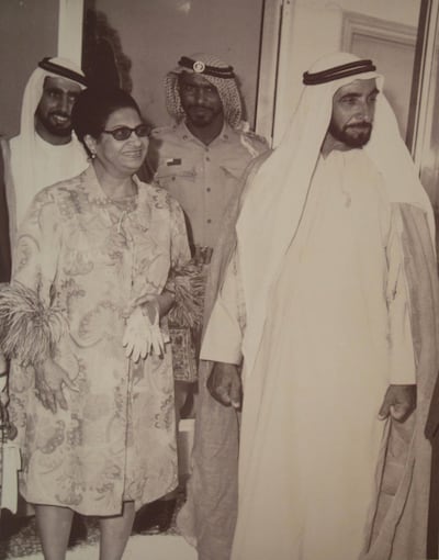 Umm Kulthum and Sheikh Zayed in Abu Dhabi in the early 1970s.Stephen Lock / The National