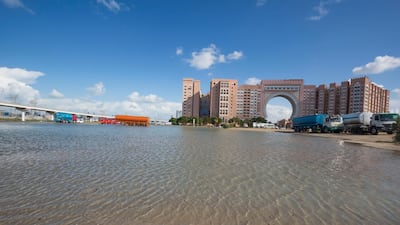 The low-lying Jebel Ali area is particularly badly hit. Ruel Pableo for The National