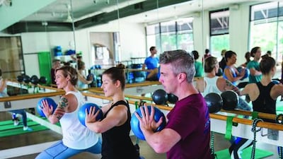 Barre involves more repetitions with props that are designed to put less pressure on the joints. Courtesy of Define: Dubai