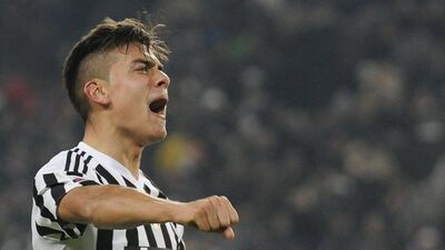 Paulo Dybala celebrates scoring the lone goal in Juventus' win over AS Roma in Serie A on Sunday. Giorgio Perottino / Reuters / January 24, 2016