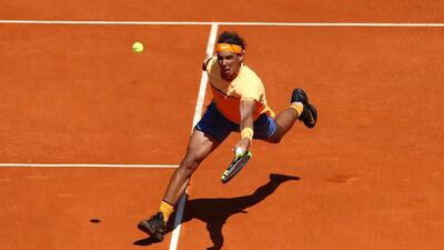 Rafael Nadal of Spain hits a forehand return during his second round match against Aljaz Bedene of Great Britain on day four of the Monte Carlo Rolex Masters at Monte-Carlo Sporting Club on April 13, 2016 in Monte-Carlo, Monaco. Michael Steele/Getty Images