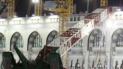 A crane after it crashed in the Grand Mosque in Mecca, Saudi Arabia on September 11. Reuters