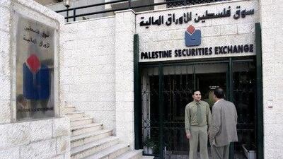 The Palestinian stock exchange's initial public offering next month would make it the second publicly listed bourse in the Arab region. Jaafar Ashtiyeh / AFP