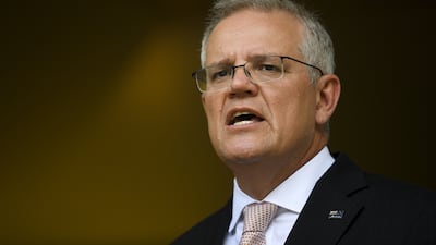 Australian Prime Minister Scott Morrison said the Aukus deal with the UK and the US would lead to greater stability in the Indo-Pacific region. EPA