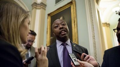 South Carolina senator Tim Scott is one of the sponsors of the bill. Andrew Harnik / AP