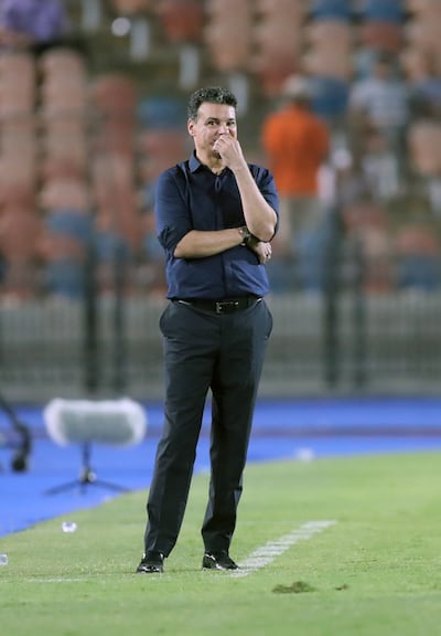 Egypt's sacked coach Ehab Galal reacts during the Africa Cup of Nations qualifier with Guinea. EPA