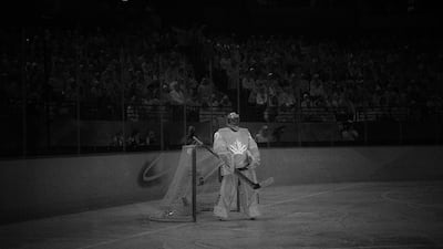 Goaltender Ann-Renee Desbiens of Team Canada during the women's gold medal ice hockey match with the US on day 13 of the Milano Cortina 2026 Winter Olympic games at Milano Santagiulia Ice Hockey Arena on February 19, 2026 in Milan, Italy