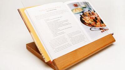 Cookery book stand, Dh119, available from Crate and Barrel, Mall of the Emirates, Dubai, 04 399 0125