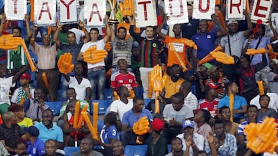 Ivory Coast’s fans cheer for Yaya Toure during their semi-final soccer match of the 2015 African Cup of Nations against Democratic Republic of Congo in Bata, February 4, 2015. REUTERS/Amr Abdallah Dalsh