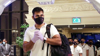 Kolkata Knight Riders players arrived at their team hotel in Abu Dhabi on Thursday. Courtesy Kolkata Knight Riders twitter / @KKRiders