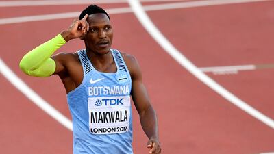 Botswana's Isaac Makwala was not allowed to compete in the 400m men's final at the World Championships in London due to fears he was unwell, something he denied. Martin Meissner / AP Photo