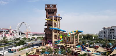 An overview of the new rides that make up the Yas Waterworld extension. Photo: Caroline Reid