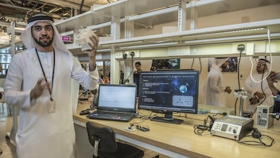 The space laboratory has monitoring, communication, three-dimensional printing and software development facilities. Vidhyaa for The National