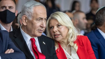 Israel's Prime Minister Benjamin Netanyahu and his wife Sara. Mr Netanyahu has for years been battling his own legal cases over alleged corruption and wrongdoing. AFP