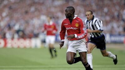 £7m - Andy Cole (striker) from Newcastle United in January 1995. Went on to play 275 games, scoring 121 goals. Allsport