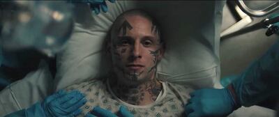 Bryon Widner (Jamie Bell) is top dog in a gang of neo-Nazis, who eventually undergoes tattoo removal as part of his reinvention in 'Skin'. Courtesy Front Row Filmed Entertainment