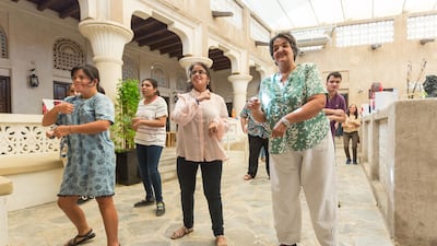 UAE residents with special needs learn dance moves at a popular art studio Mawaheb in Dubai. Music, dance and singing were as important as sessions on painting, mosaic and sculpture. Courtesy: Mawaheb