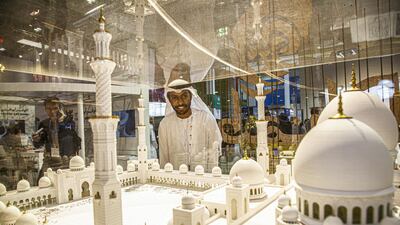 Replica of Sheikh Zayed Grand Mosque at WTM London. Rob Greig for The National