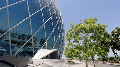 Aldar's offices in Abu Dhabi. The developer's equity-free programme provides a gateway for tech start-ups to gain access to the UAE market. Delores Johnson / The National