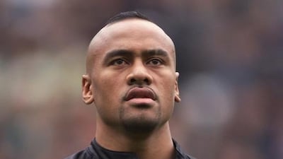 Jonah Lomu listens to the national anthems before the start of the Rugby World Cup first-round match between New Zealand and Italy at the McAlpine stadium in Huddersfield. Gerry Penny / AFP