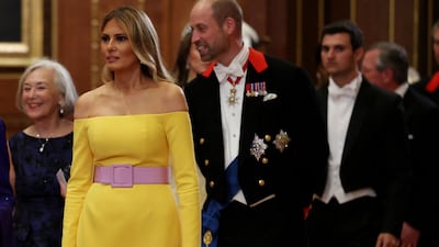 Ms Trump with Prince William. AFP