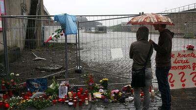 At least 19 people were killed and more than 300 were injured in a mass panic during the Love Parade on July 24, 2010 in Duisburg. AFP