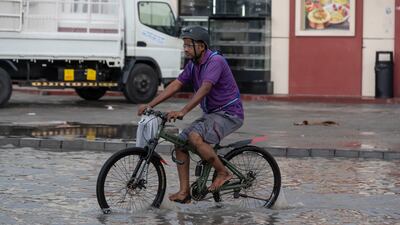 Parts of Dubai were flooded by heavy rain. Antonie Robertson / The National