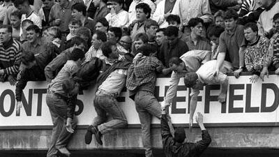 On April 15, 1989, 96 Liverpool fans died and 766 were injured as a result of a human crush caused by overcrowded terracing and incompetent policing.