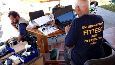 Pierre Petry, right, works in Port-au-Prince. By chance, Mr Petry was in Haiti when the earthquake struck.