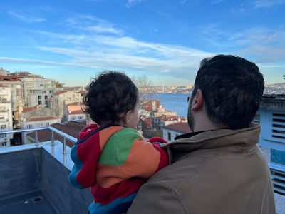 The writer's husband and daughter in Turkey. Kat Balleh / The National