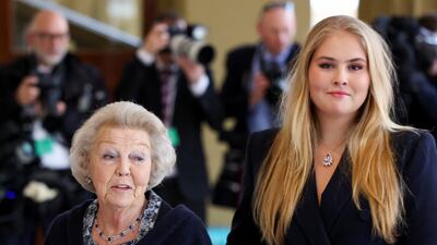 Princess Beatrix of the Netherlands and Princess Catharina-Amalia, Princess of Orange, arrive at Buckingham Palace. Reuters
