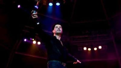 The Lebanese superstar Ragheb Alama on stage at Beats on the Beach in Abu Dhabi in 2009. The singer can now be seen giving his verdict on a new generation of performers on Arab Idol.