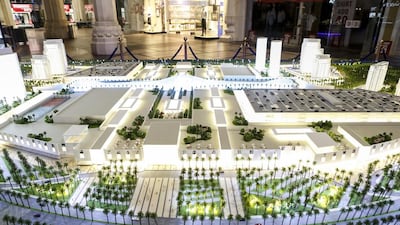 A scaled version of the planned Deira Mall by Nakheel on display at Ibn Battuta Mall. Antonie Robertson / The National