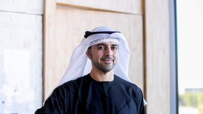 Yousef Al Hammadi in the Chop’t branch in Masdar city. He hopes to expand the salad chain across the UAE. Reem Mohammed / The National