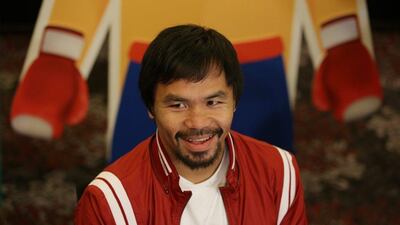 Many Pacquiao conducts an interview where he revealed his intentions to run in the 2016 national elections in the Philippines. Aaron Favila / AP Photo