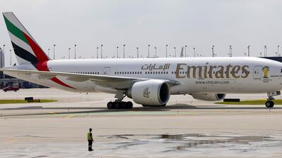 An Emirates Airline Boeing 777-200LR at Chicago’s O’Hare airport. Emirates will inaugurate the longest non-stop flight in the world, from Dubai to Panama City using the 777-200LR, this year. Kamil Krzaczynski / EPA