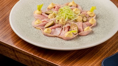 Vitello tonnato with chilled sliced veal, tuna sauce and capers. Photo: Talea by Antonio Guida