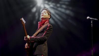 Prince performs at the du Arena (then Yas Arena), Abu Dhabi, at the F1 in 2010. Jumana El Heloueh / Reuters.