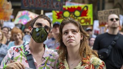 Gale-force winds merged two enormous bushfires in south-east Australia into a 'mega blaze'. Getty Images