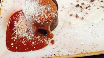 Chocolate fondant at Bestro in Dubai. Ann Marie McQueen / The National