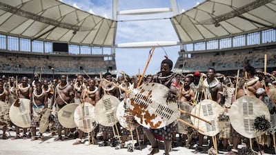 Traditional dress and regalia were to the fore for King Misuzulu Zulu's coronation in Durban. AFP