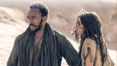 'Desert Warrior' is the biggest production to take place in the kingdom to date. 'Rise of the Planet of the Apes' director Rupert Wyatt is heading up a crew of about 500 for this big budget historical epic. Pictured is Anthony Mackie, left, and Aiysha Hart. Photo: MBC Studios