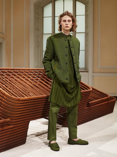 A look from Qasimi's autumn / winter 2018 collection. Courtesy: Khalid Al Qasimi