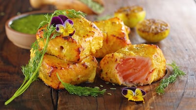 Salmon tikka by chef Sandeep Ail, Punjab Grill, Abu Dhabi