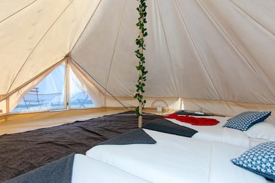 Longbeach Campground offers different categories of tents and glamping pods. Courtesy BM Hotels