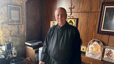 Father Louis Matar, caretaker of Saint Maroun Monastery in Annaya, Lebanon. Jamie Prentis / The National