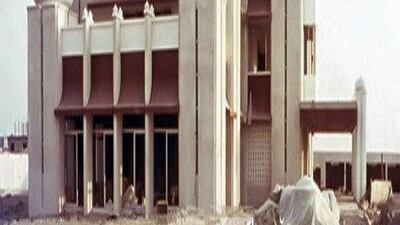 The house of Sooud Al Qassemi in Sharjah while it was under construction in the late 1970s. 